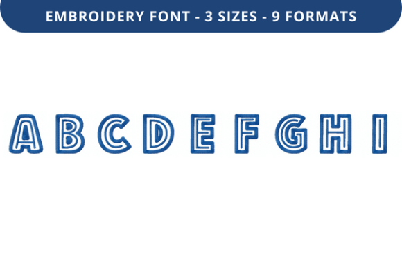 Bulky in Line Font Uppercase a to I Review