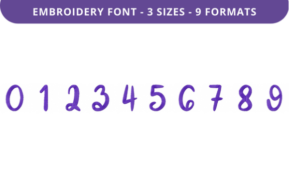 Cautiously Cuddly Font 0 to 9 Embroidery Review