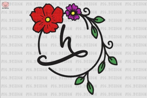 Flower Font H Embroidery Review