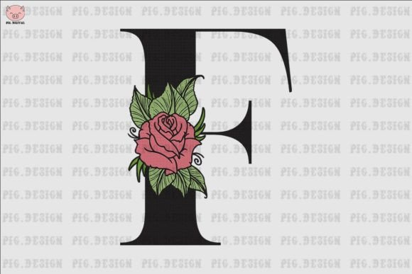 Flower Rose Font F Review for Small Embroidery Shops