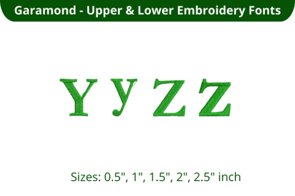 Garamond Font YZ Embroidery Review