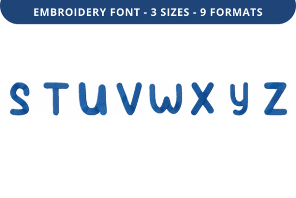 Puhoy Font Lowercase S to Z Embroidery Review