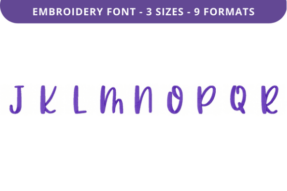 Reviewing Country Garden Font Uppercase J to R for Boutique Apparel