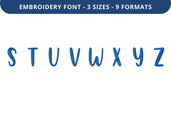 Sugar Buns Font S to Z Review for Embroidery Projects