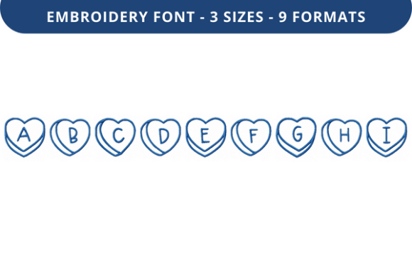Talking Hearts Font Lowercase a to I